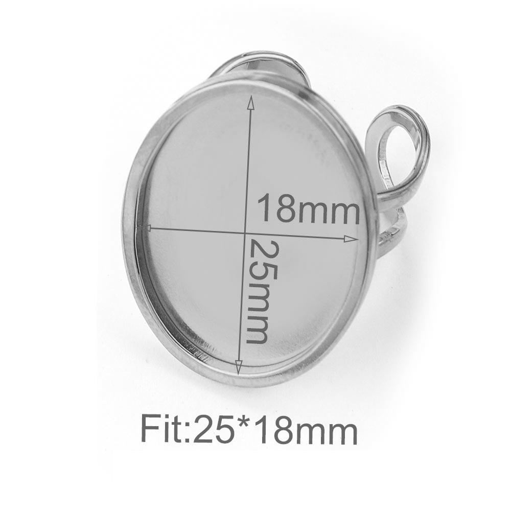 Stainless Steel Adjustable Round Tray Square Ring