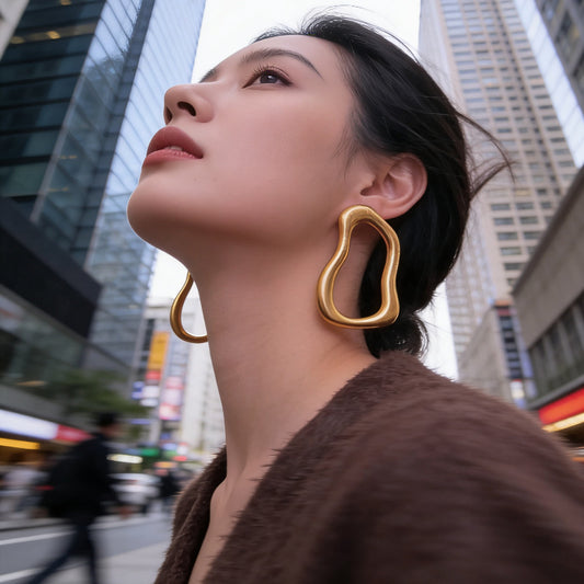 Hollow Personality Eardrops Sweet Cool Hot Earrings