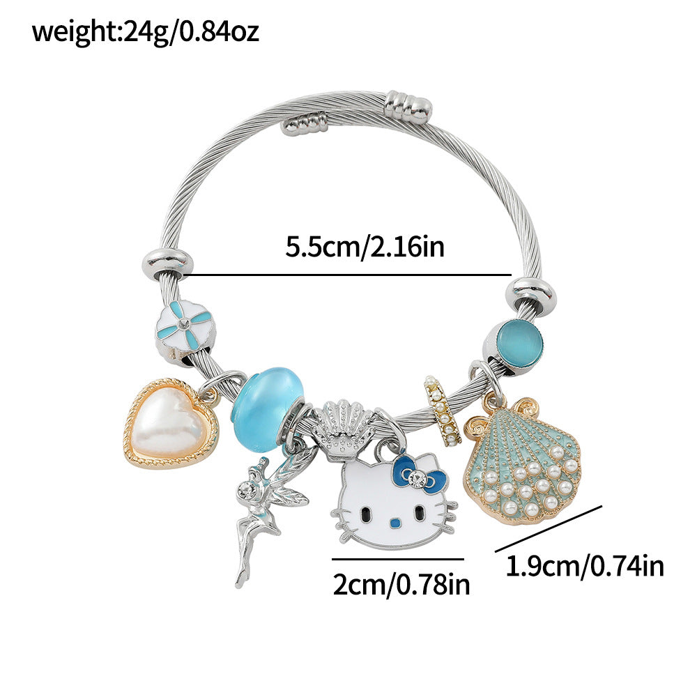 Cute Fashion Cat String Beads Open-ended Bracelets