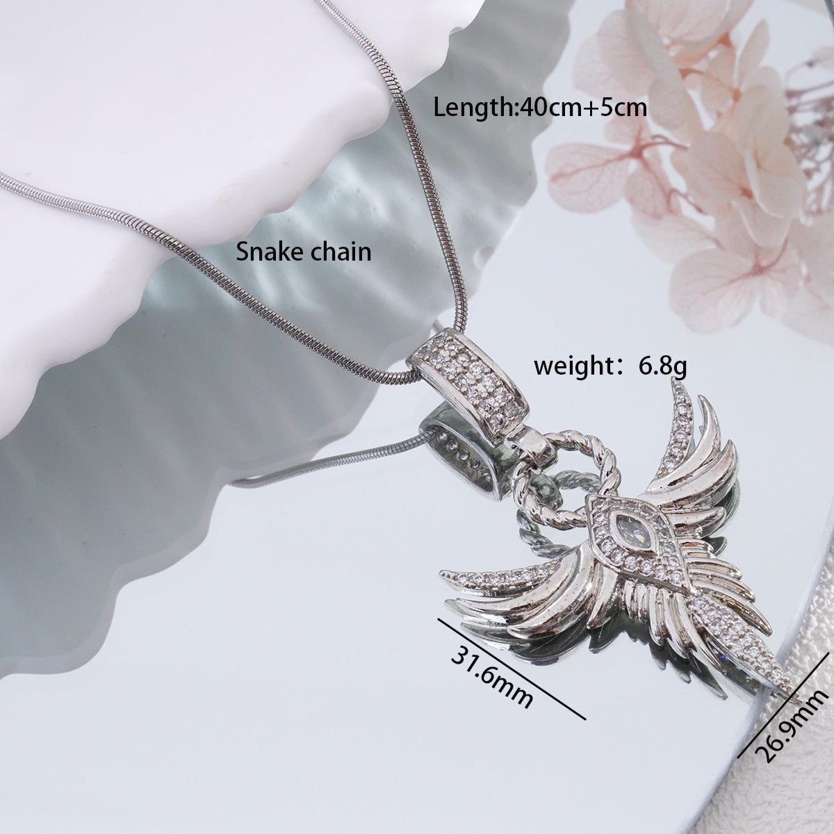 Women's & Men's Plated Sword Phoenix Wings For Jewelry Necklaces