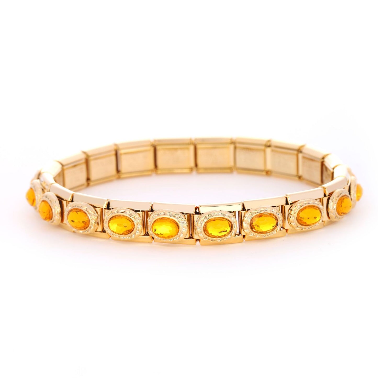 Steel Gold Penh Oval Gem Series Bracelets