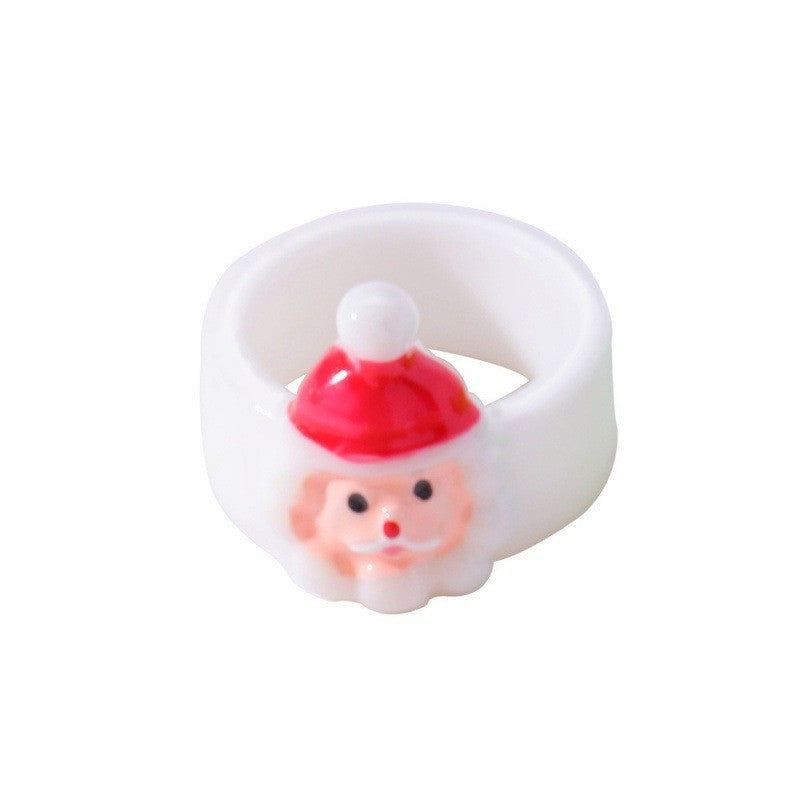 Resin Colorful Personality Animal Cartoon Cute Rings