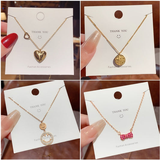 Women's Steel No Fading For Temperament Clavicle Necklaces