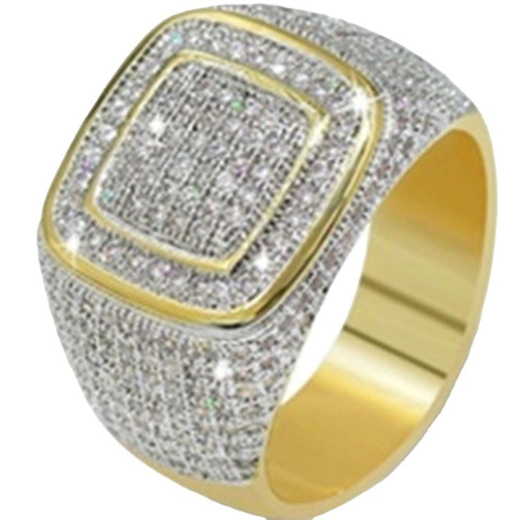 Ornament Popular Golden Single Combination Series Rings