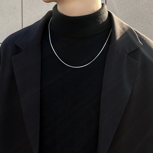 Men's Bones Chain Trendy Fashion Fine Plain Necklaces