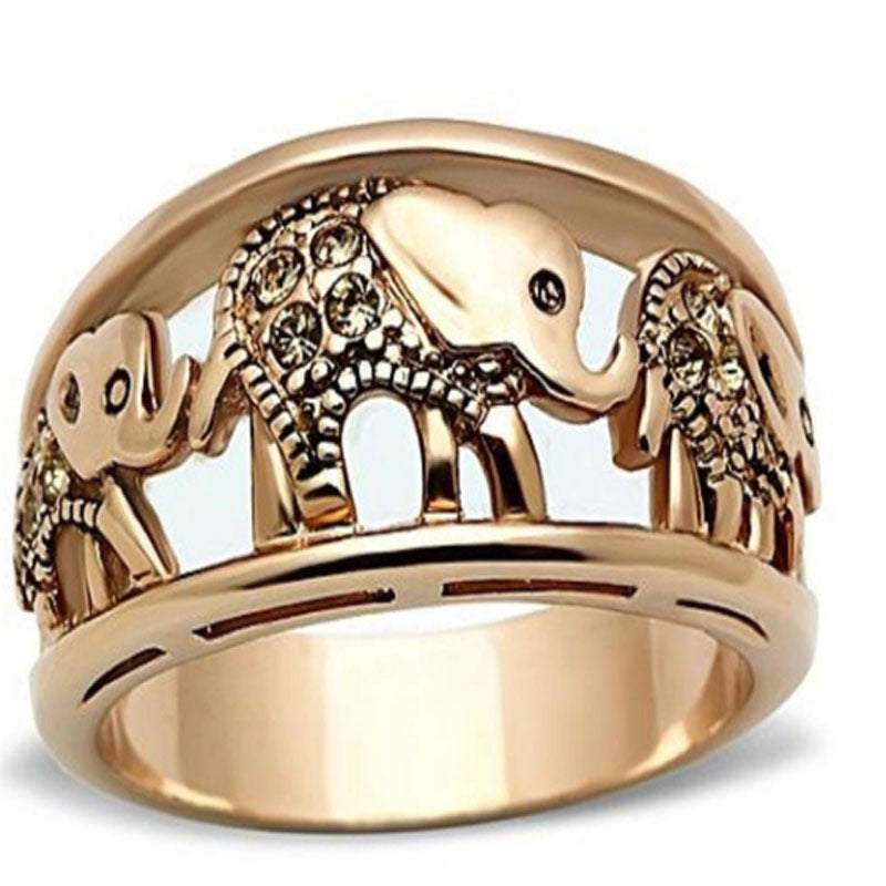 Retro Personalized Fashion Animal Couple Hollow Ancient Rings