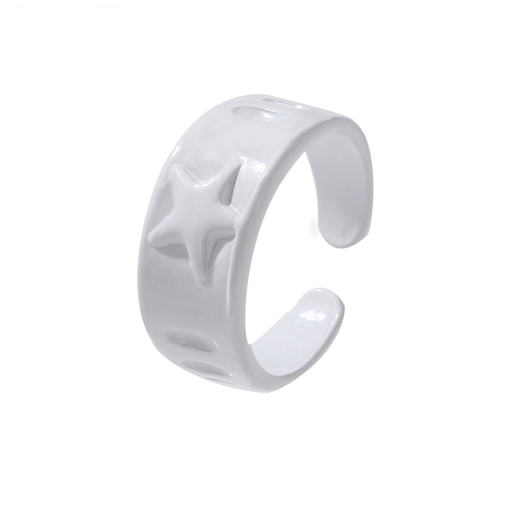 Women's Fashion Resin High-grade Temperament Freshwater Irregular Rings
