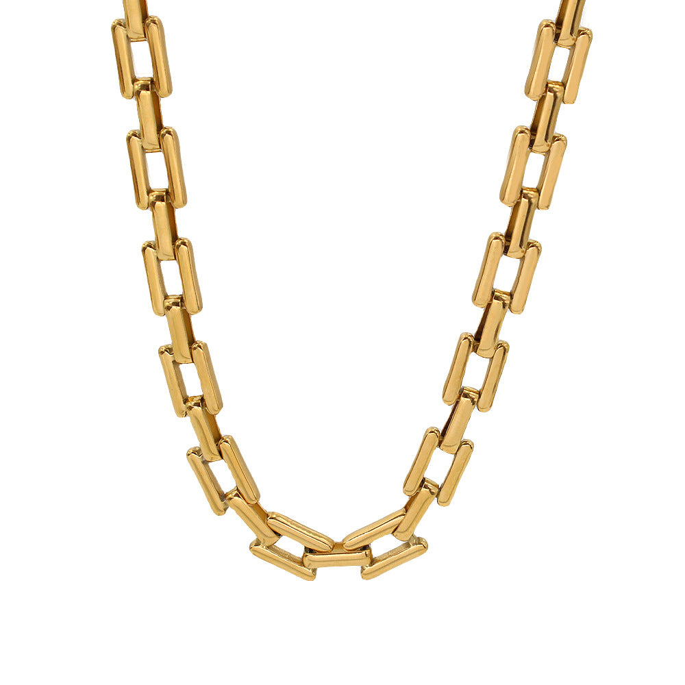 Trendy Stainless Gold Handmade Chain Waterproof Jewelry Set