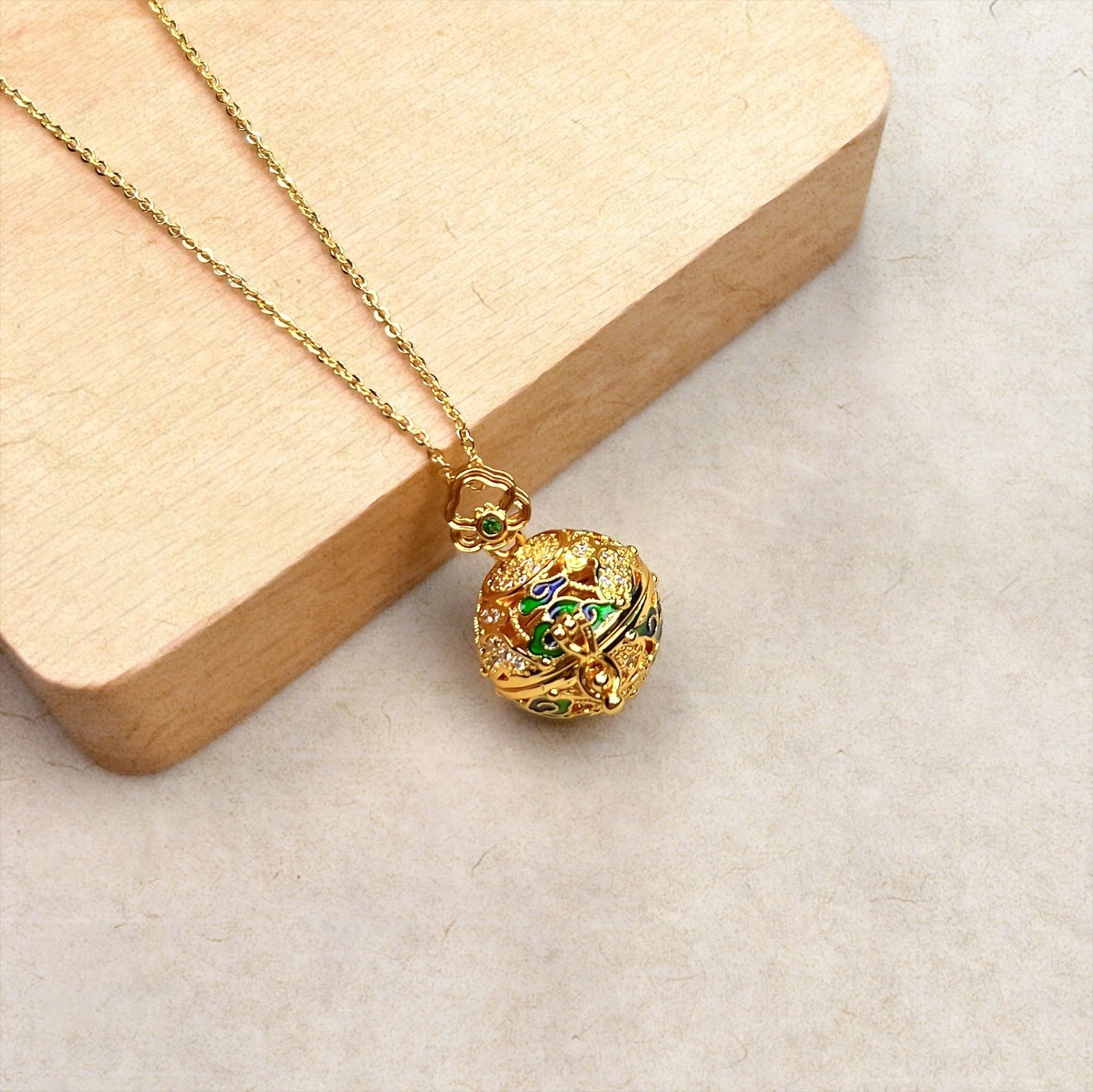 Blue Can Open Hydrangea Sachet Ball Long Clavicle Pendants