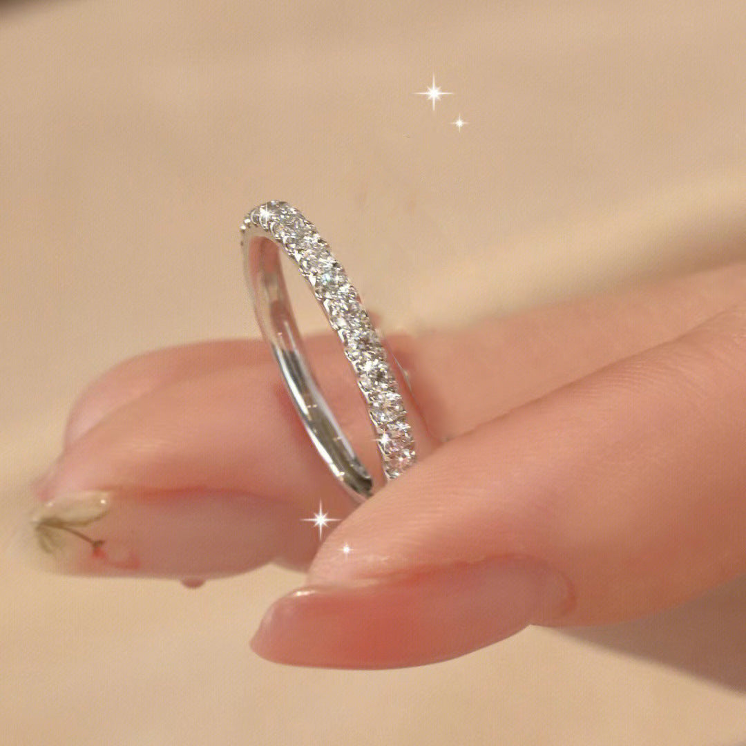 Women's & Men's Square Sugar Couple Niche Design Cold Wind Rings