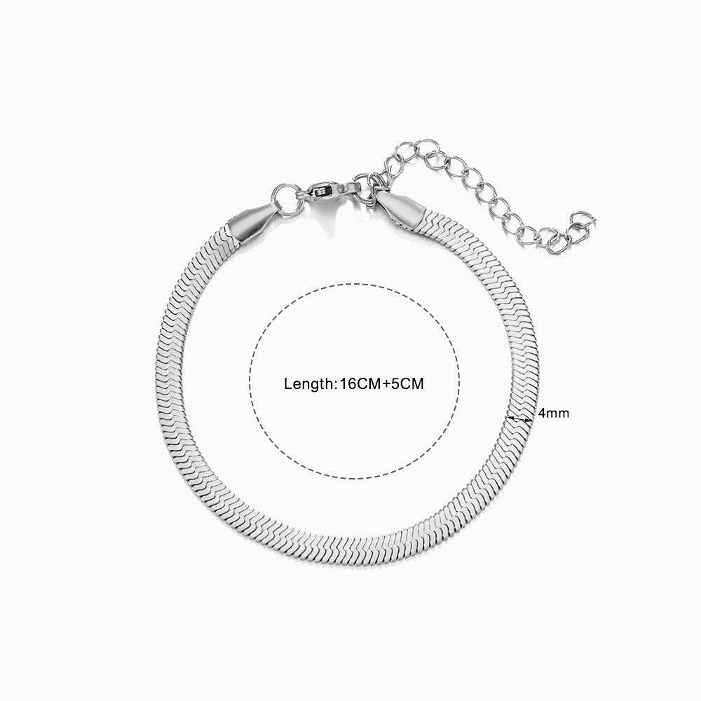 Popular Simplicity Basic Style Snake Bone Bracelets
