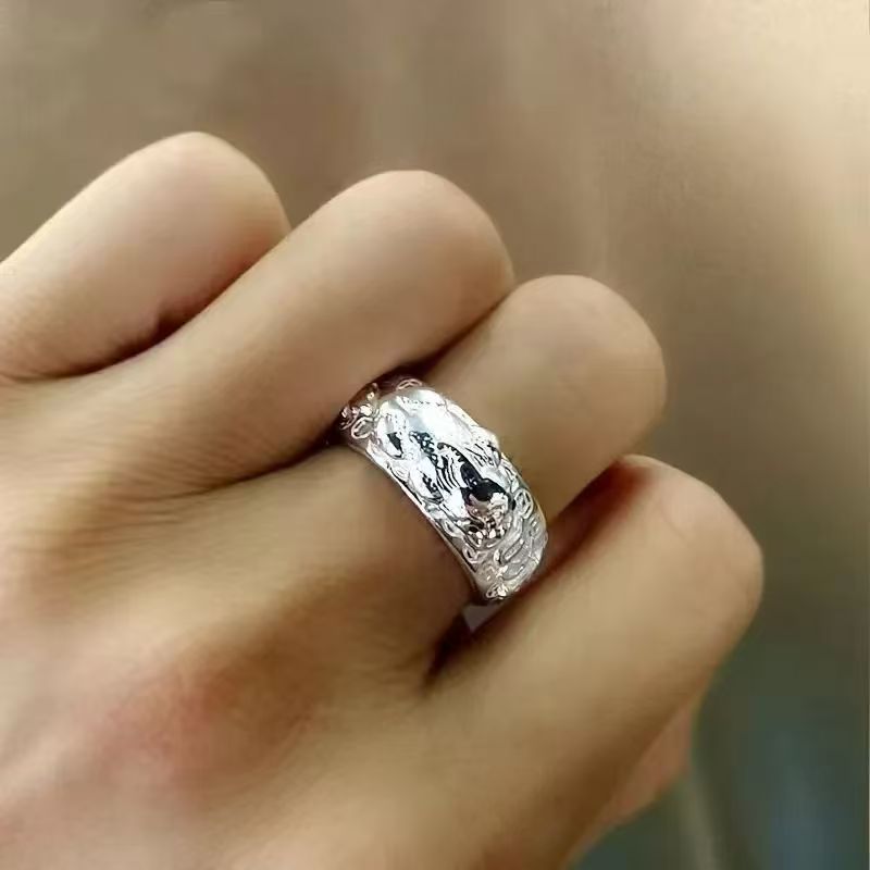 Men's Lucky Money Pattern Adjustment Gift For Ring