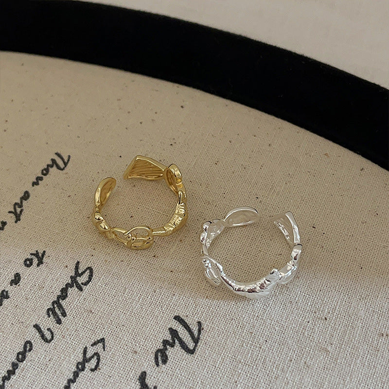Metal Open Female Niche Simple Stylish Rings