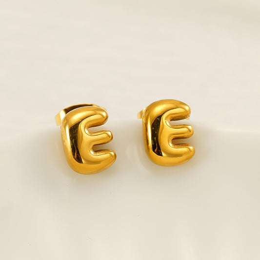 Women's Elegant Titanium Steel Stainless Gold-plated Mini Earrings