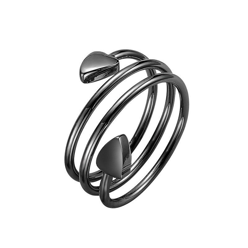 Love Magnet With Adjustable Size Spring Fashion Rings