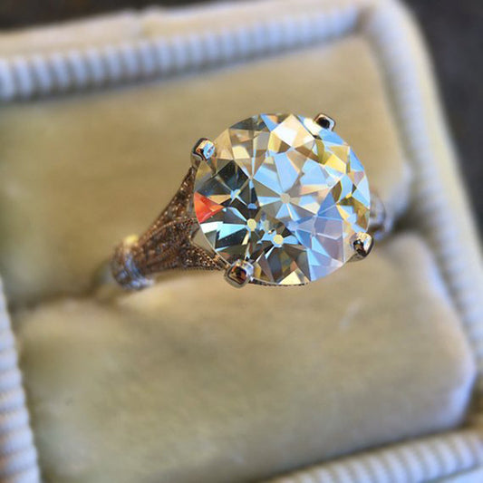 Sky Rose Gold White Round Diamond Suitable For Rings