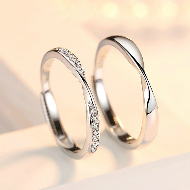 Women's & Men's Mobius Couple Long-distance Love Commemorative Design Rings