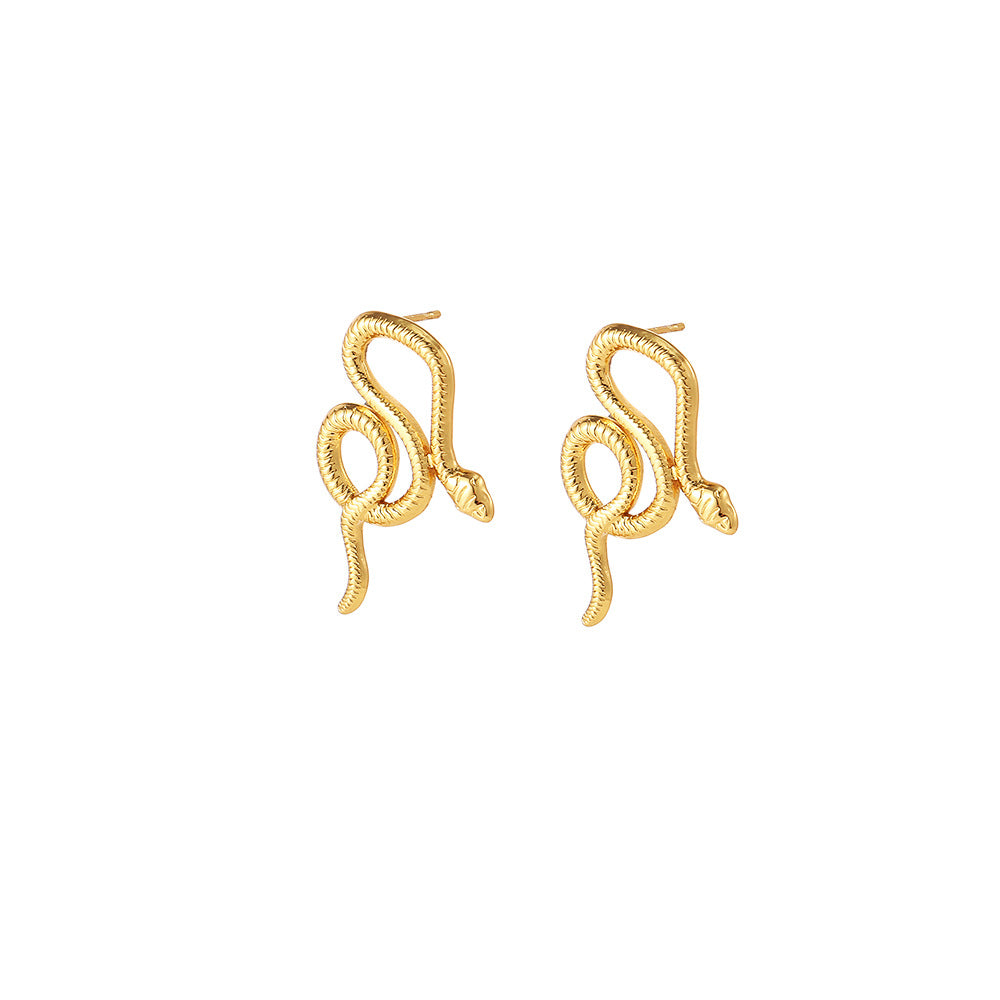 Trend Plating Metal Texture Simple Personality Earrings