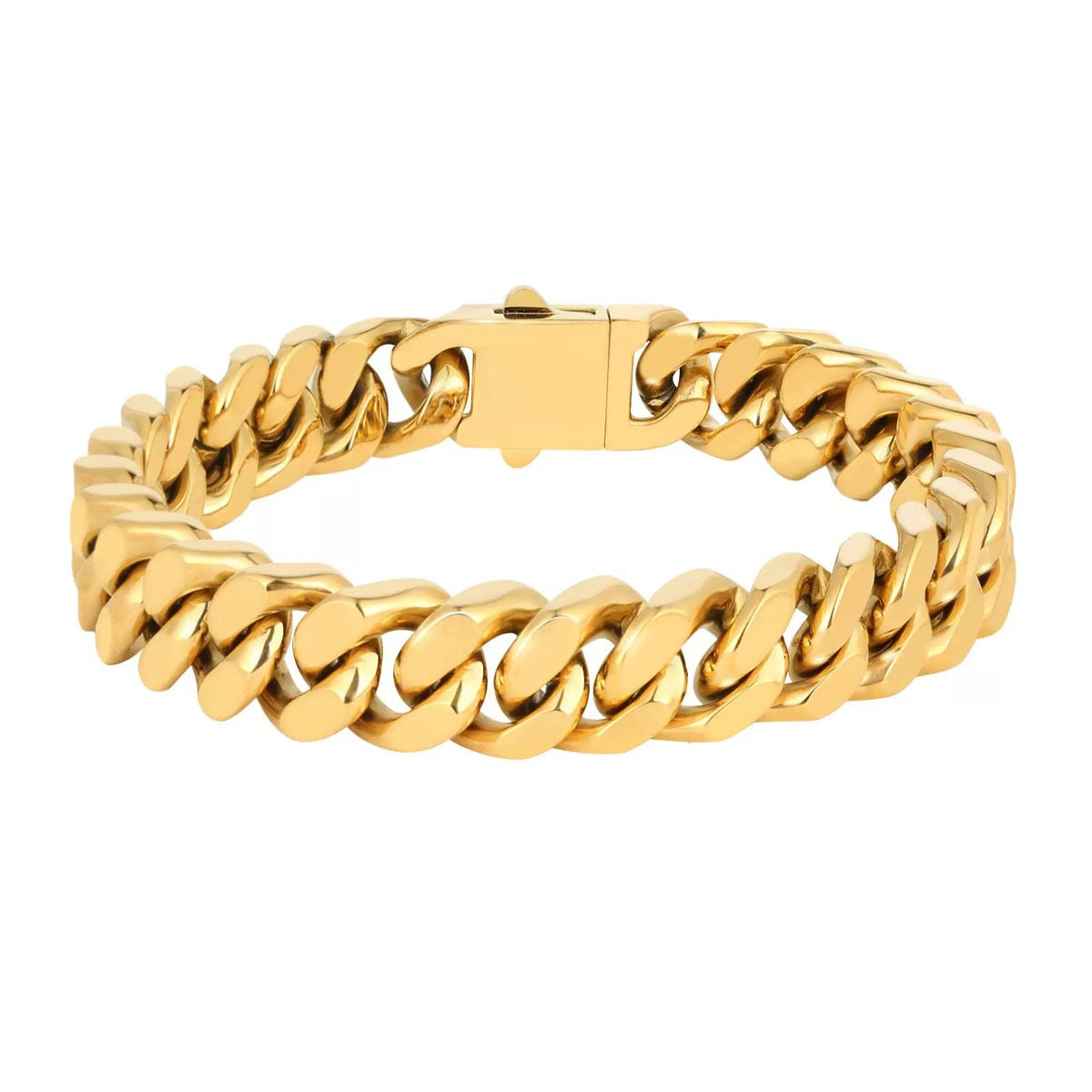 Men's Link Chain Gold Plating Simple High Bracelets