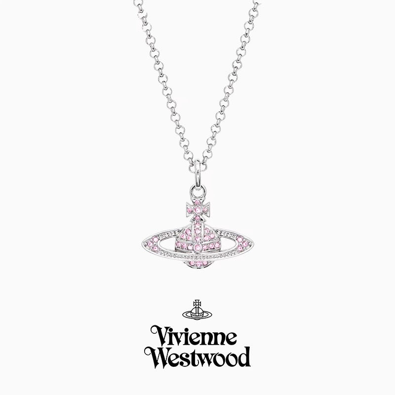 Women's Sterling Sier Classic Saturn Pearl Pin Necklaces