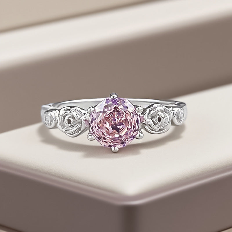 Karat Pink Light Luxury High-grade Rose Rings