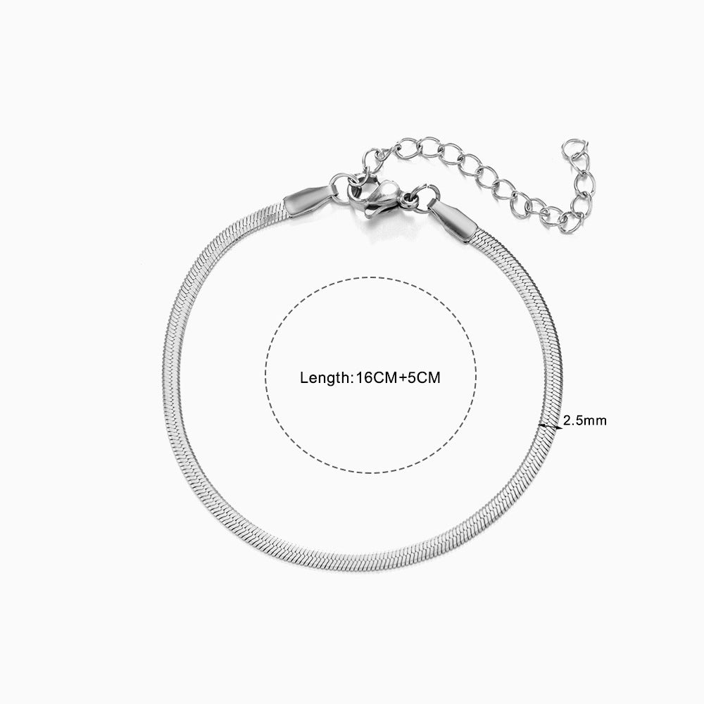 Popular Simplicity Basic Style Snake Bone Bracelets