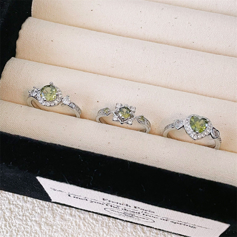 Women's For Design Colored Gems Luxury High Rings