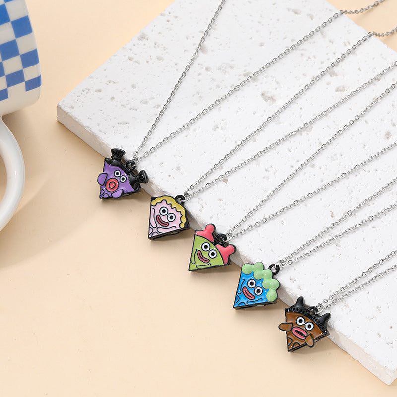 Pizza Magnetic Big Ugly Cute Good-looking Necklace