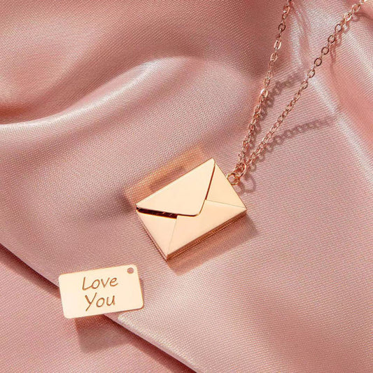Design English Letter Card Stainless Steel Necklaces