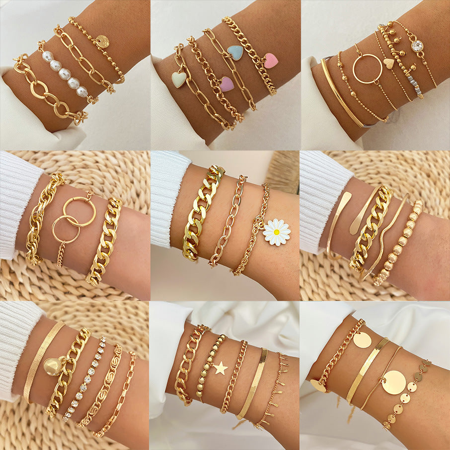 Women's Personalized Minority Fashion Suit Twin Design Bracelets