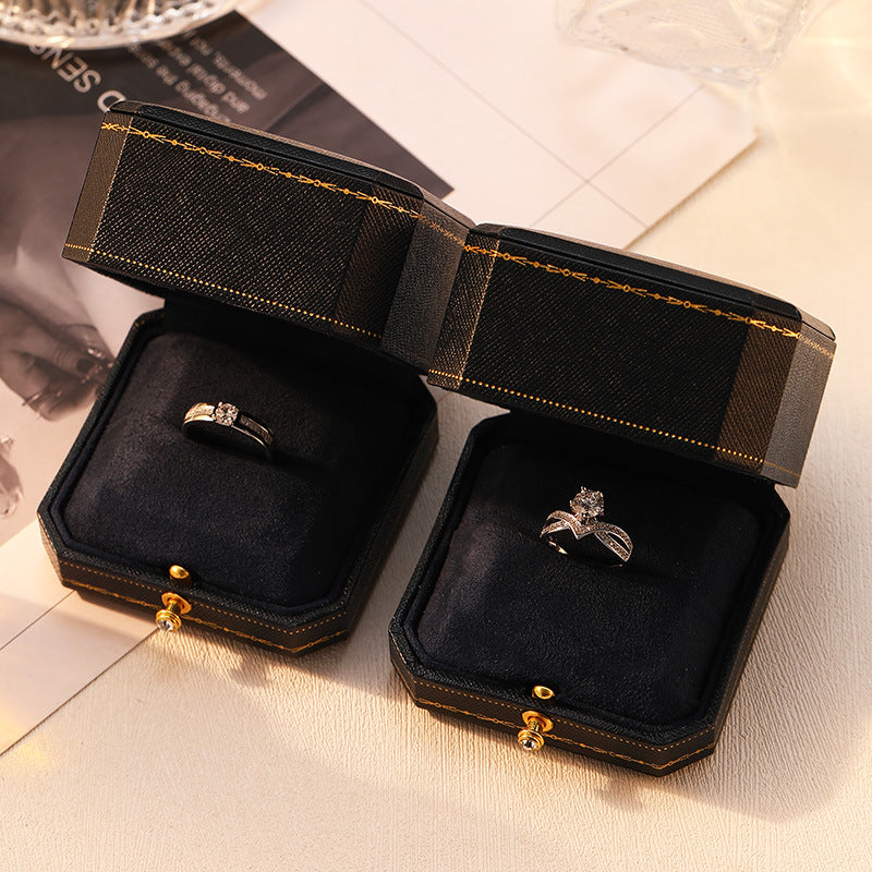 Karat Diamond Wedding Couple Ceremony Props Adjustable Rings