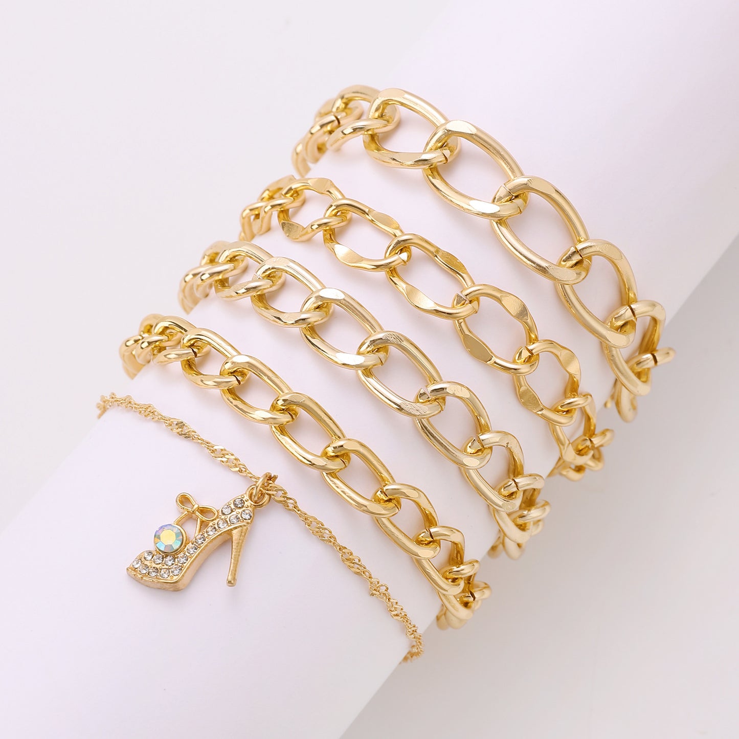 Alloy Combination Suit Set Punk Hip Bracelets