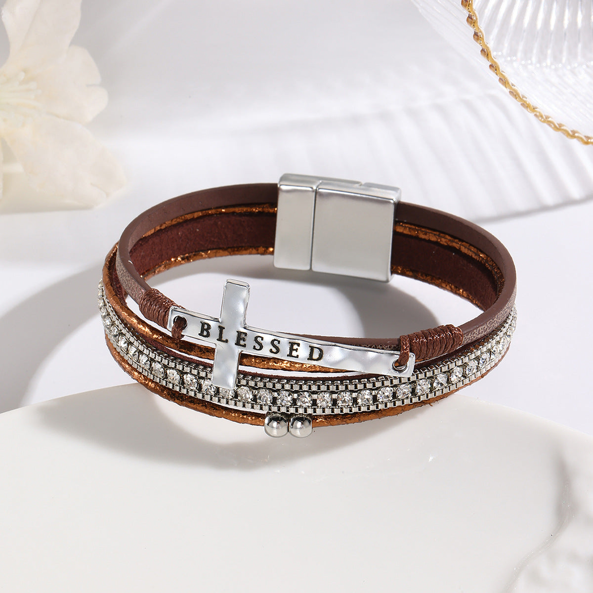 Bohemian Cross Light Luxury Micro Rhinestone Bracelets