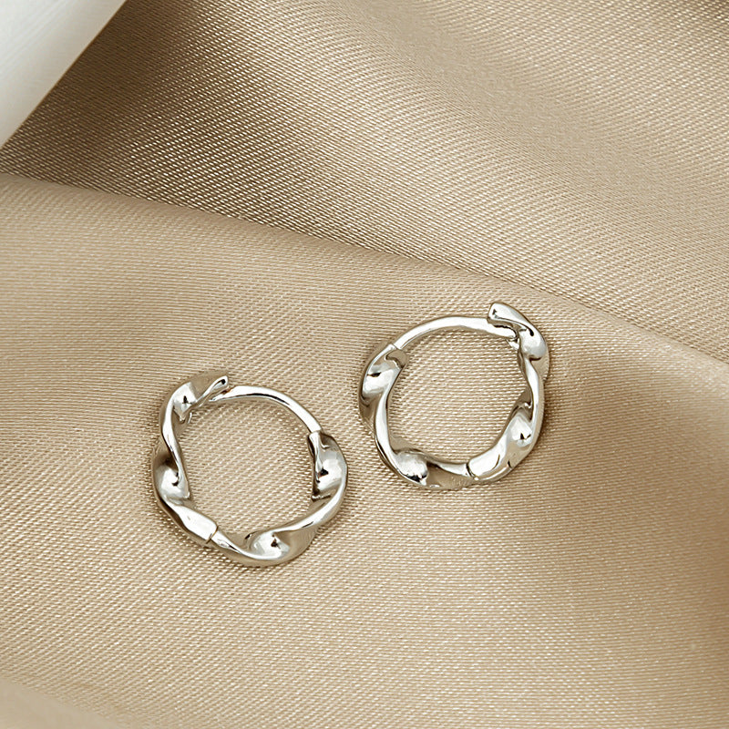 Circle Style Small Exquisite Advanced Design Earrings