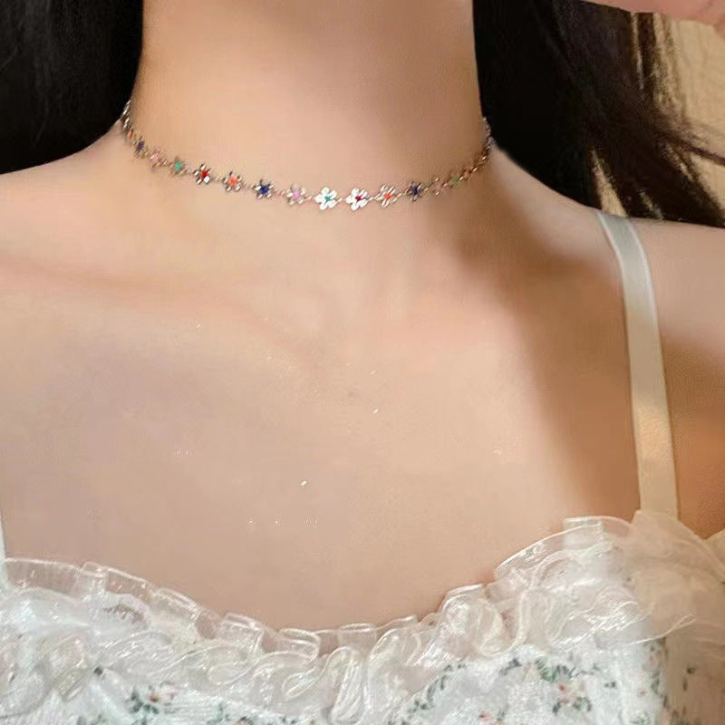 Flower Female Summer Temperament Clavicle Chain Necklaces