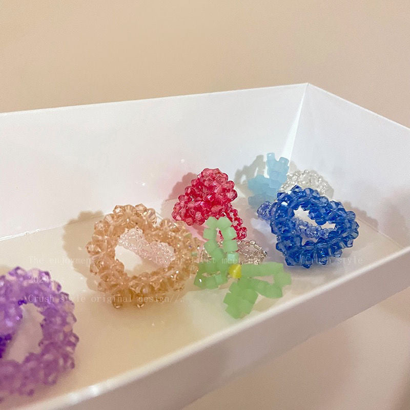 Butterfly Beaded Female Fashion Adjustable Personalized Rings