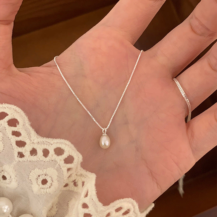 Women's Single Oval Pearl For Simple Style Necklace