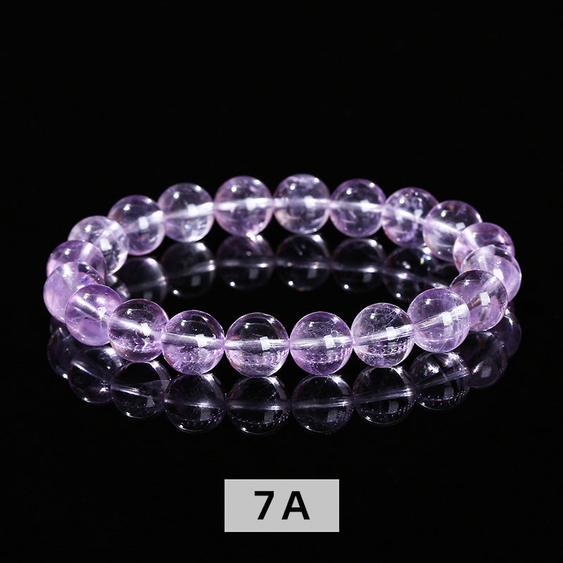 Natural Iced Lavender Amethyst Crystal Transparent Bracelets