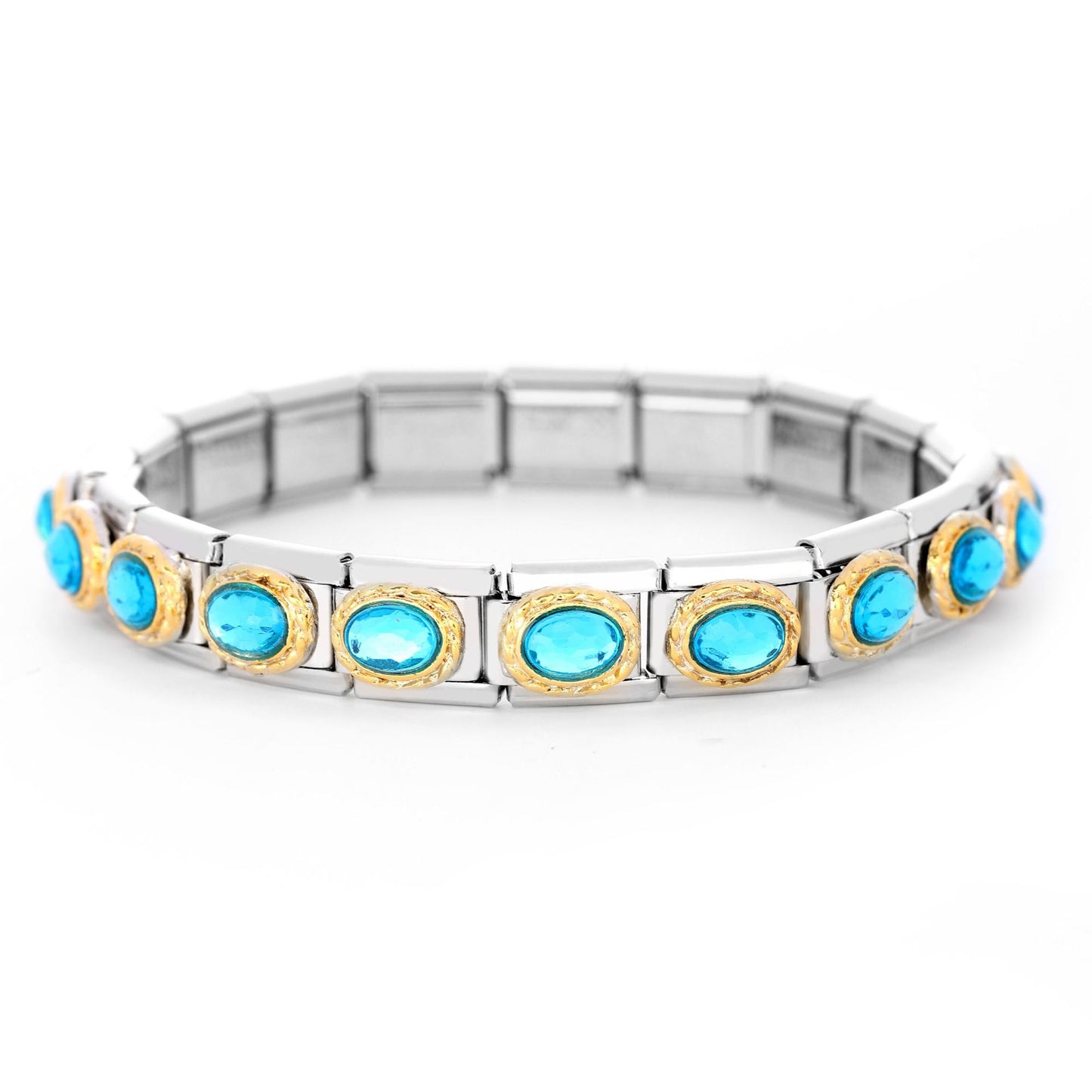 Steel Gold Penh Oval Gem Series Bracelets