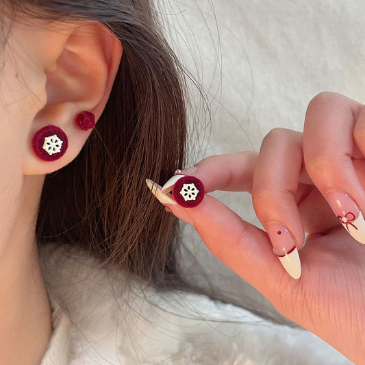 Earings Set Female Sier Needle Fairy Butterfly Niche Rings