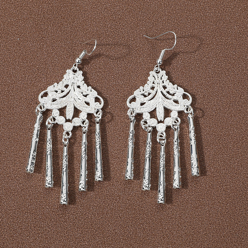 Sier Family Minority Ethnic Style Tourist Attractions Earrings