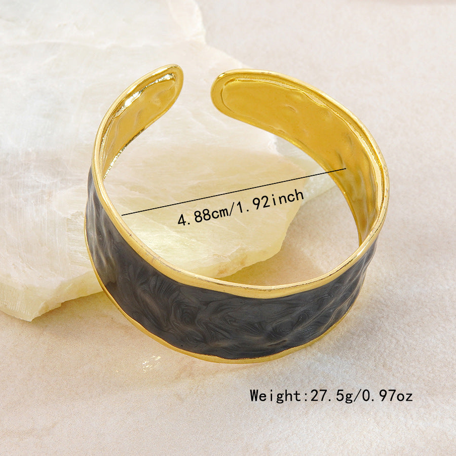 Steel Oil Dripping Cherry Special Interest Light Luxury Flowers Openings Bracelet