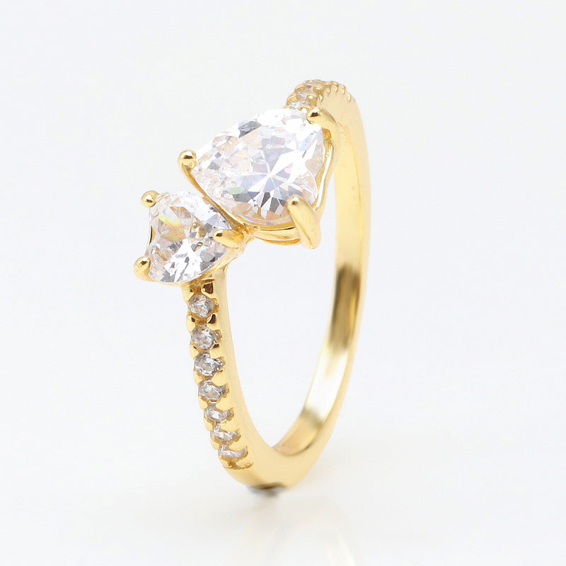 Graceful Fashionable Heart To Love Heart-shaped Mother's Rings