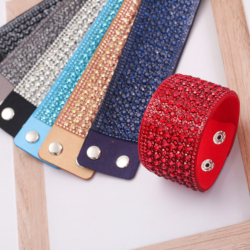 Bohemian Flannelette Snap Button Wide Fashion Bracelets