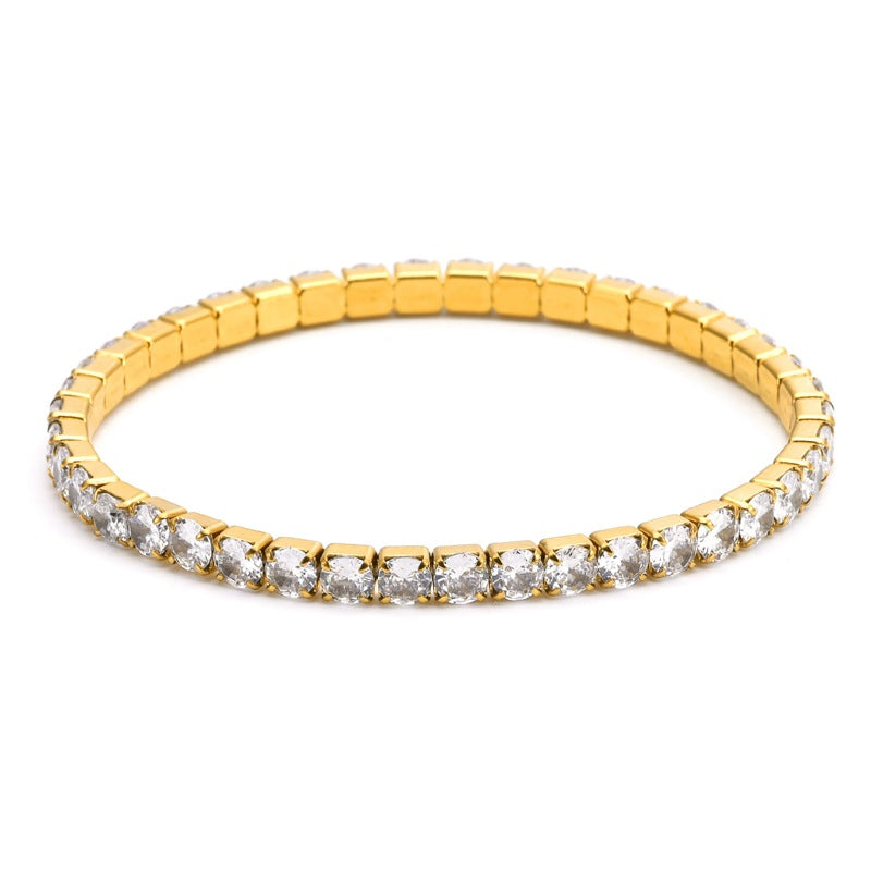 Titanium Steel Elastic String Diamond Trendy Bracelets