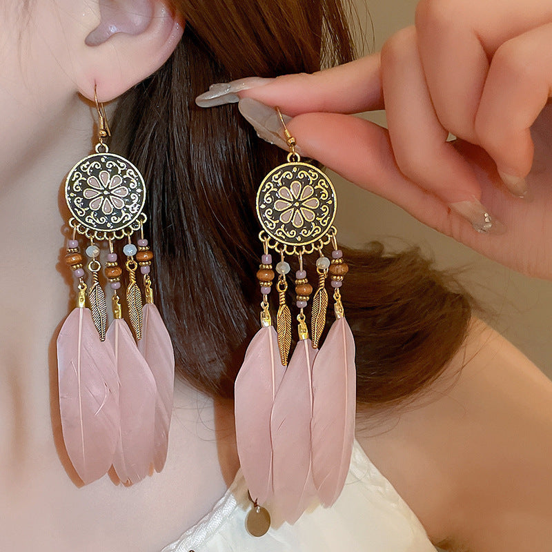 Tassel Niche Ethnic Style Ear Hook Temperament Earrings