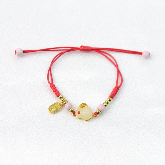 Women's Lucky Jade Hare Gift Life Chinese Bracelets