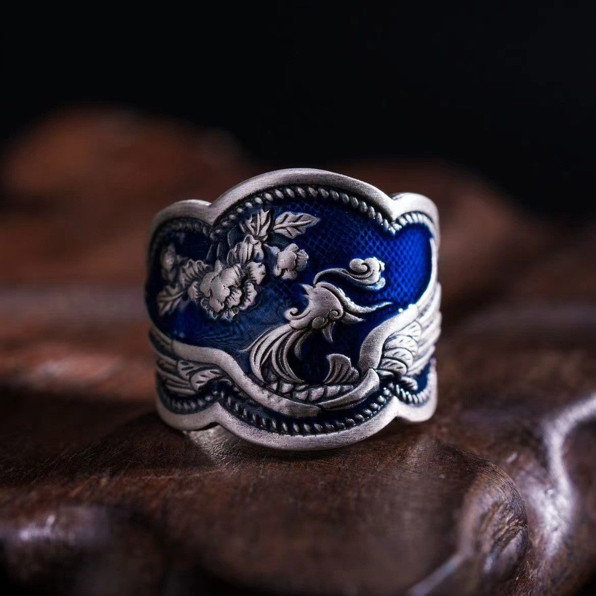 Phoenix Ethnic Style Open Female Retro Personality Ring
