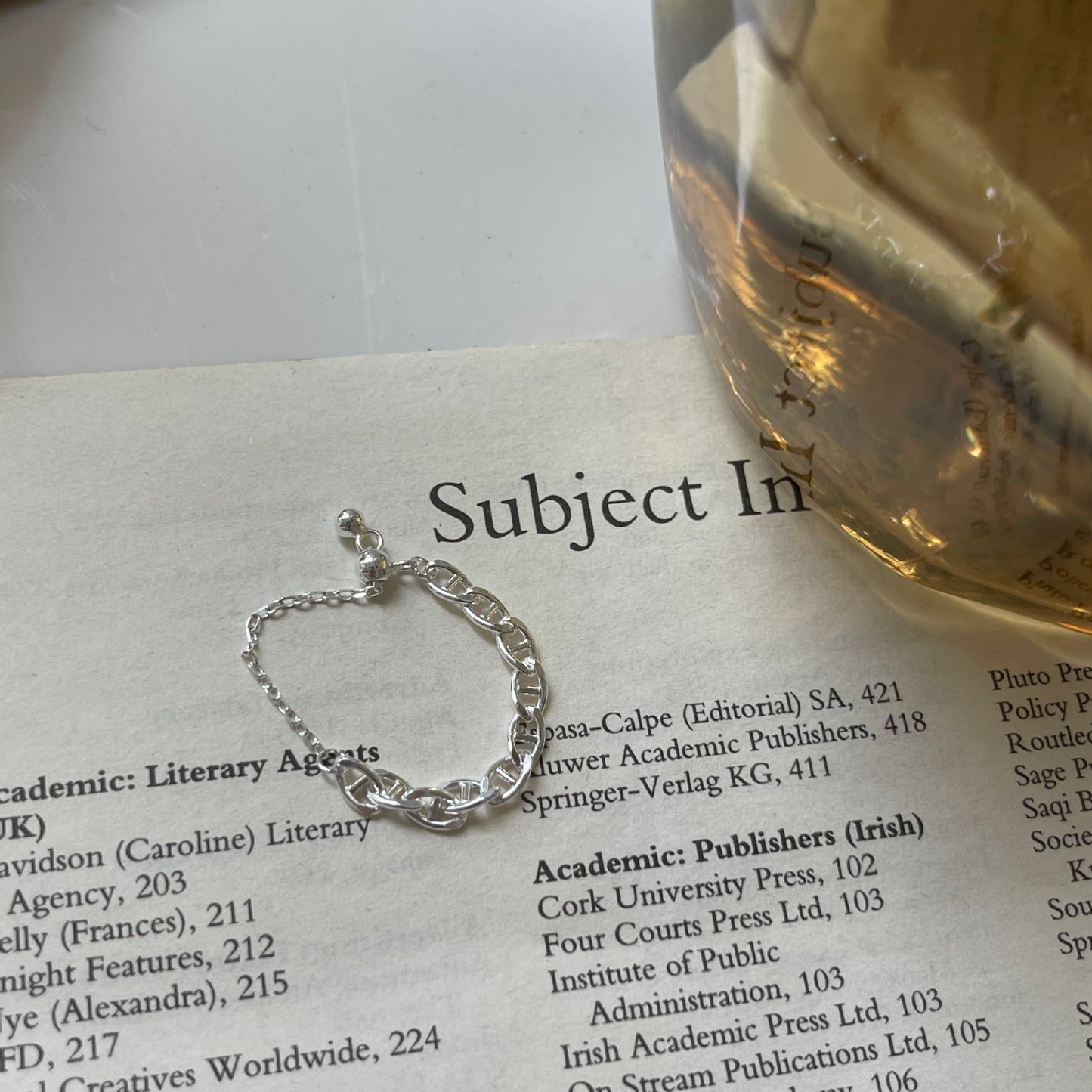 Women's Style Sier Pull Adjustable Retro Fashion Flower Tassel Rings