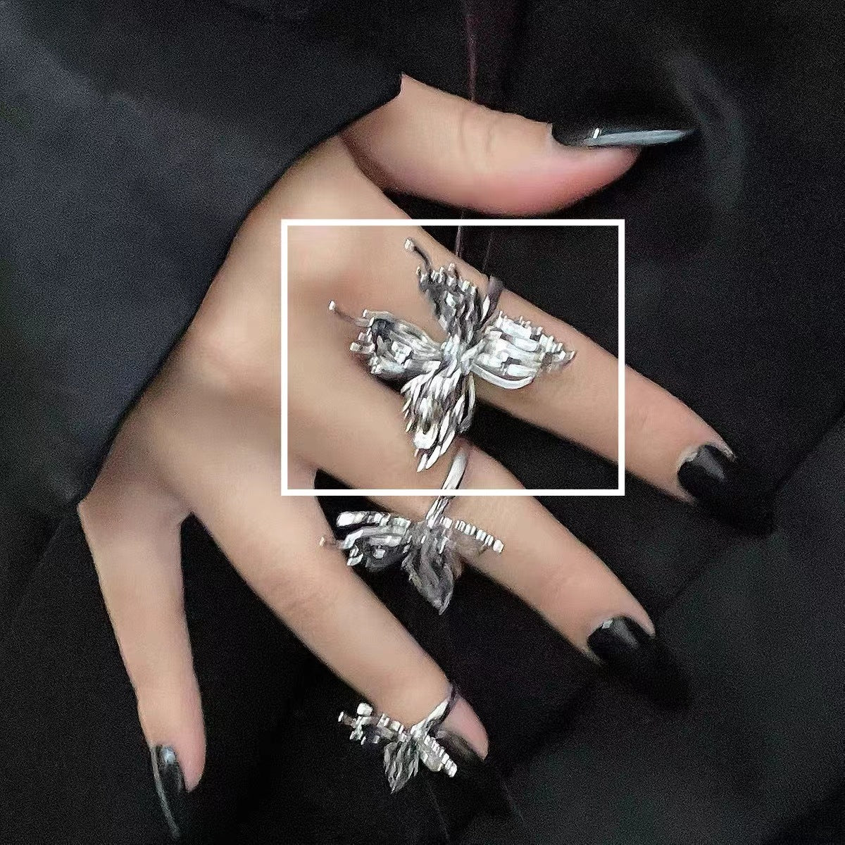 Cool Hot Purple Butterfly Opening Female Rings